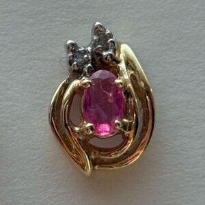 *Reserved* 2/2 Ruby Stud Earring